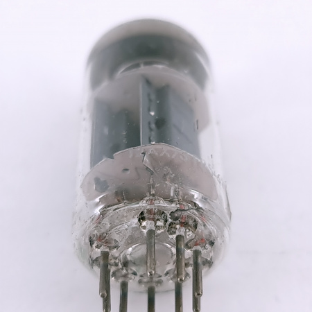 1 X 12AX7S LA RADIOTECHNIQUE TUBE. 1962 PROD. GREY PLATES. COPPER RODS.7.CH164