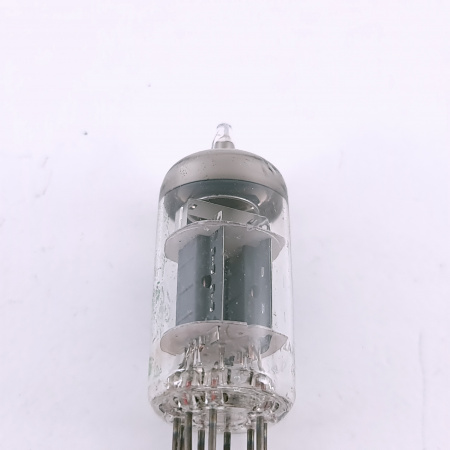 1 X 12AX7S LA RADIOTECHNIQUE TUBE. 1962 PROD. GREY PLATES. COPPER RODS.7.CH164