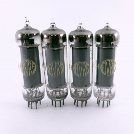 4 X 6AQ5 / EL90 TUBE. 1960s PROD. COPPER RODS. NON MATCHED QUAD. 13. CH164