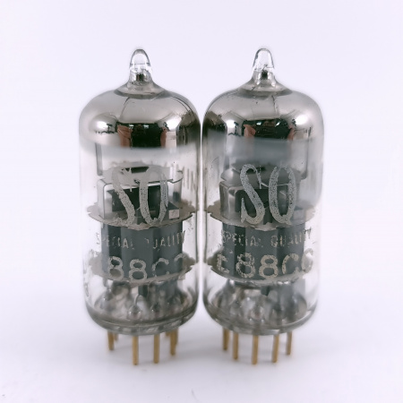 2 X E88CC MINIWATT TUBE. 1970s PHILIPS PROD. SQ. MATCHED PAIR. USED. 25. CH164
