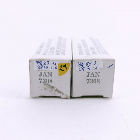 2 X JAN 7308 SYLVANIA TUBE. 1976 PROD. 29. CH164