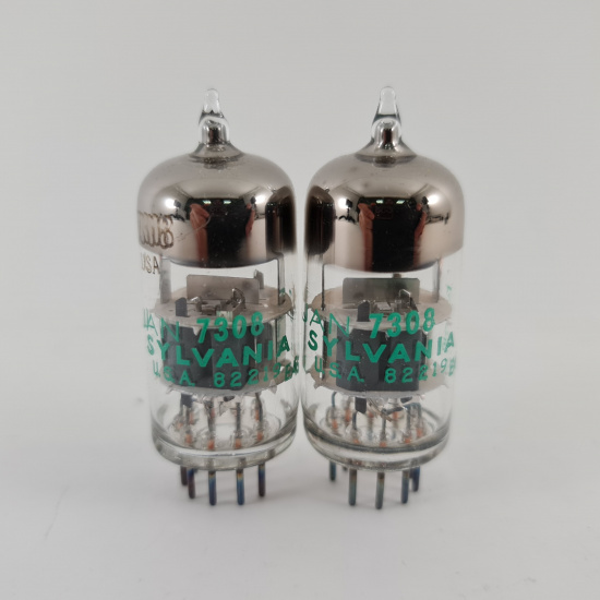 2 X JAN 7308 SYLVANIA TUBE. 1976...