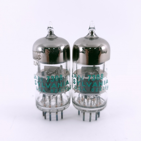 2 X JAN 7308 SYLVANIA TUBE. 1976...