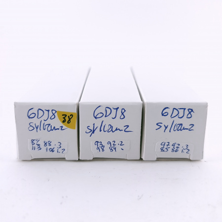 3 X 6DJ8 SYLVANIA TUBE. 1960s PROD. 38. CH164