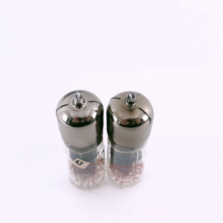 2 X E80CC PHILIPS-MINIWATT TUBE. 1950s PROD. GOLD PIN. U-FOIL GETTER. 39. CH164