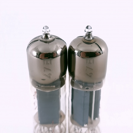 2 X E80CC PHILIPS-MINIWATT TUBE. 1950s PROD. GOLD PIN. U-FOIL GETTER. 39. CH164