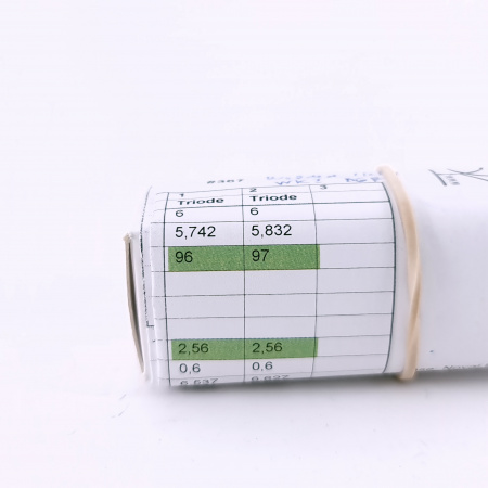 1 X E80CC VALVO TUBE. 1950s PROD. U-FOIL. PINCHED WAIST. WELDED PLATE. 40.CH164