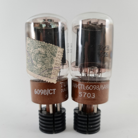 2 X 6098 / 6AR6WA TUNG-SOL TUBE....