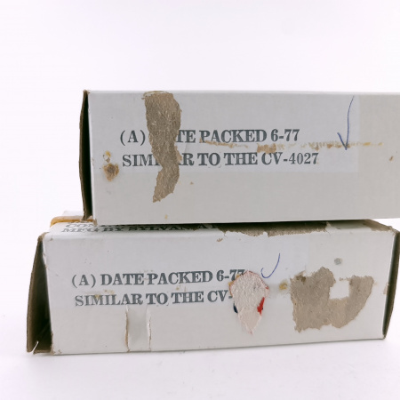 2 X JAN 5Y3WGTA SYLVANIA TUBE. 1977 PROD. BLACK PLATES. 52. CH164