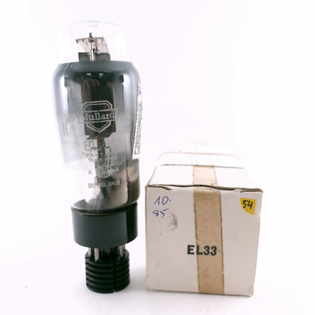 1 X EL33 MULLARD TUBE. 1950s PROD. D-GETTER. COPPER RODS. 54. CH164