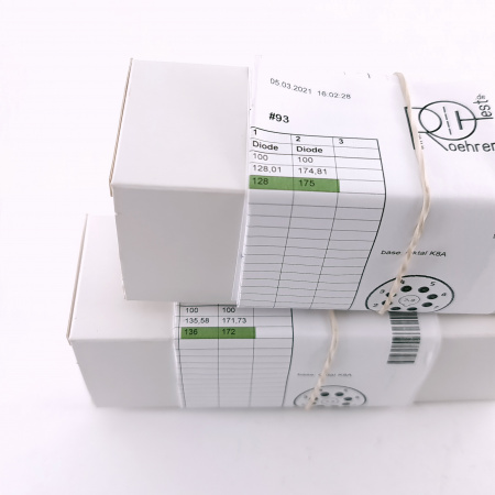 2 X 5Y3GB CIFTE TUBE. 1960s RT PROD. BLACK PLATES. MATCHED PAIR. 56. CH164