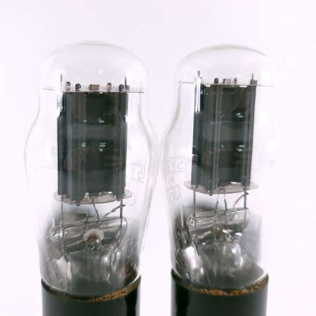 2 X 5Y3GB CIFTE TUBE. 1960s RT PROD. BLACK PLATES. MATCHED PAIR. 56. CH164