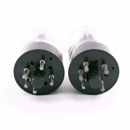 2 X 5Y3GB CIFTE TUBE. 1960s RT PROD. BLACK PLATES. MATCHED PAIR. 56. CH164