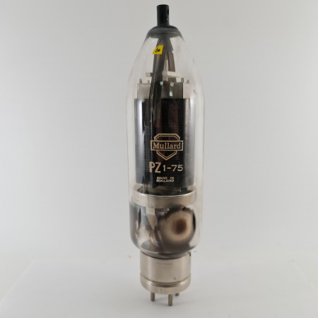 1 X PZ1-75 MULLARD TUBE. 1950s PROD. BLACK PLATES. DUAL GETTER. USED. 60. CH164