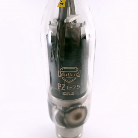 1 X PZ1-75 MULLARD TUBE. 1950s PROD. BLACK PLATES. DUAL GETTER. USED. 60. CH164