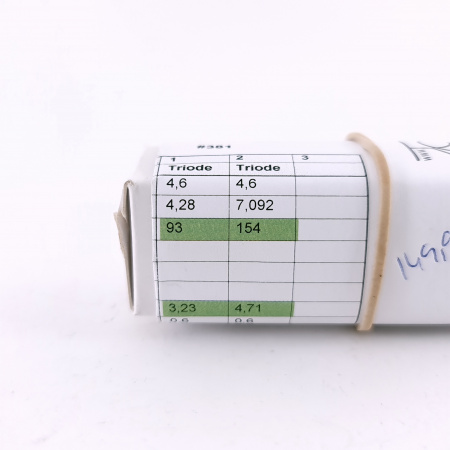 1 X 6211 TELEFUNKEN TUBE. 1960s PROD. GOLD PIN. 93/154% EMISSION. 68. CH164