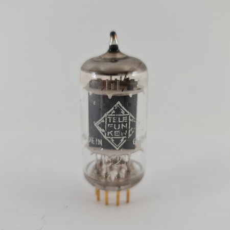1 X 6211 TELEFUNKEN TUBE. 1960s PROD. GOLD PIN. 130/144% EMISSION. 71. CH164