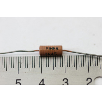 VINTAGE PIHER RESISTOR. 1/2W 1M5 10% *1 PC* NEW ORIGINAL 1960´S
