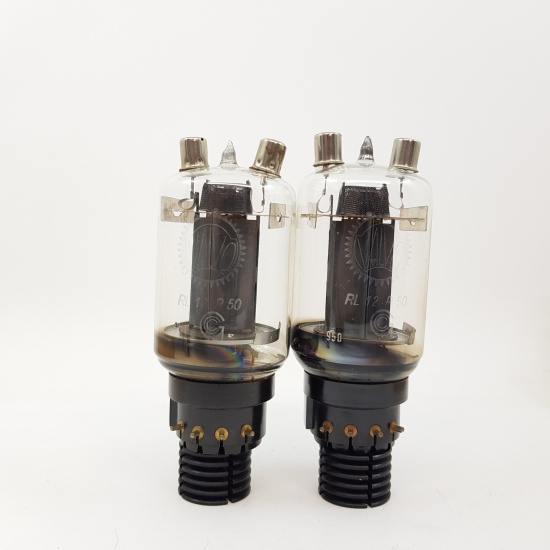 2 X RL12P50 VALVO TUBE. GREY PLATES....