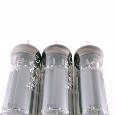 3 X EL504 MULLARD TUBE. 1960s PROD. 3M. COPPER RODS. MATCHED TRIO. 1. CH165