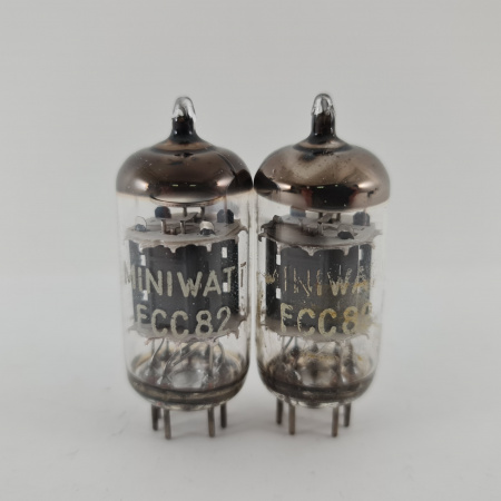 2 X ECC82 / 12AU7 MINIWATT TUBE. 1960s PROD. USED. 6. CH165