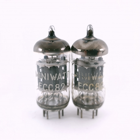 2 X ECC82 / 12AU7 MINIWATT TUBE. 1960s PROD. USED. 6. CH165