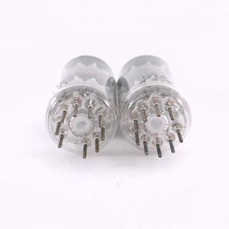 2 X ECC82 MINIWATT TUBE. 1960s PROD. DIMPLE GETTER. MATCHED PAIR. 9. CH165