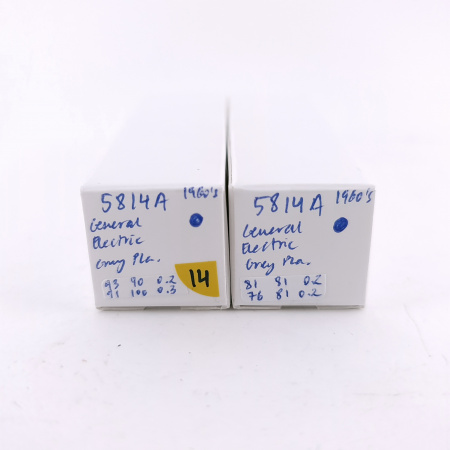 2 X 5814A GENERAL ELECTRIC TUBE. SOLID GETTER. 14. CH165