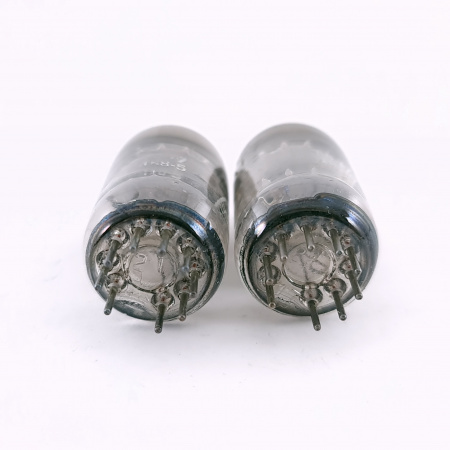 2 X 6679 / 12AT7 GE TUBE. 1960s PROD. BLACK PLATES . MATCHED PAIR. 31. CH165