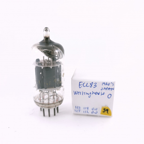 1 X ECC83 / 12AX7 WESTINGHOUSE TUBE. 1960s JAPAN PROD. 39. CH165