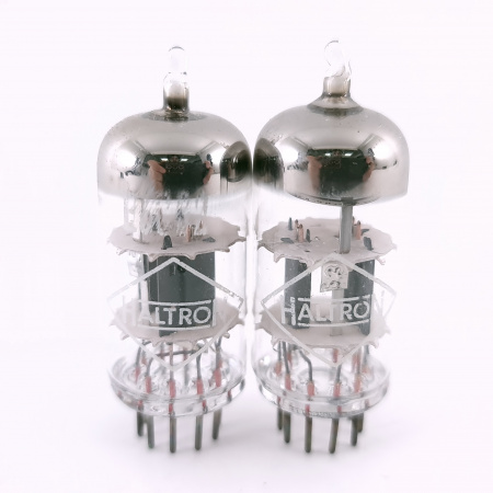 2 X ECC82 HALTRON TUBE. 1960s TUNGSRAM PROD. COPPER RODS. MATCHED PAIR.47.CH165