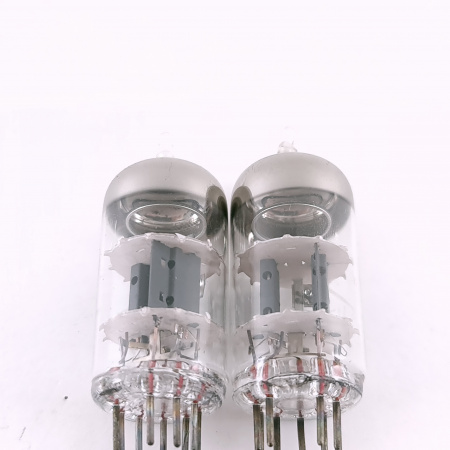 2 X ECC82 HALTRON TUBE. 1960s TUNGSRAM PROD. COPPER RODS. MATCHED PAIR.47.CH165