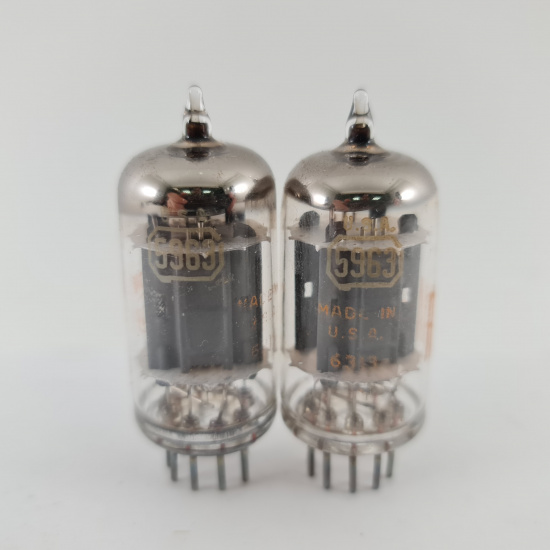 2 X 5963 RCA TUBE. 1960s PROD. 17MM...