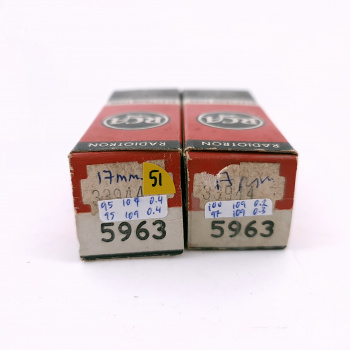 2 X 5963 RCA TUBE. 1960s...