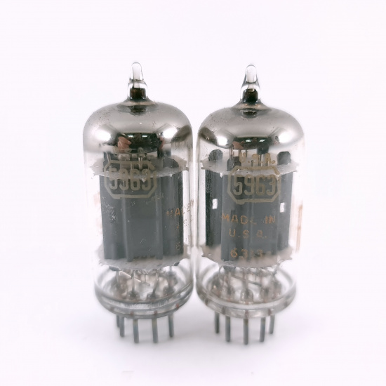 2 X 5963 RCA TUBE. 1960s PROD. 17MM...