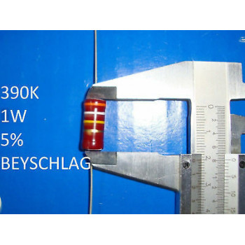 VINTAGE BEYSCHLAG RESISTOR. 1W 390K 5% *1 PC* NEW+