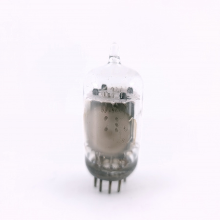 1 X 6211 GENERAL ELECTRIC TUBE. 1960s PROD. DUAL GETTER. CLEAR TOP. 71. CH165