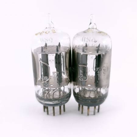 2 X 6211 GE TUBE. 1960s PROD. DUAL GETTER. MATCHED PAIR. CLEAR TOP. 72. CH165