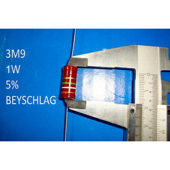 VINTAGE BEYSCHLAG RESISTOR. 1W 3M9 3.9M 5% *1 PC* NEW+ (New Old Stock)