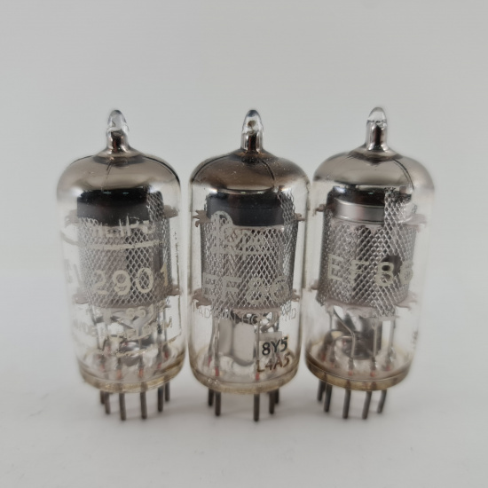 3 X EF86 TUBE. 1960s MAZDA PROD. MESH...