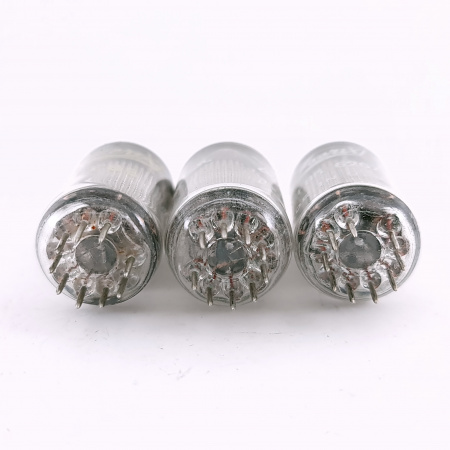 3 X EF86 ZAERIX TUBE. 1960s RUSSIAN PROD. MESH PLATE. MATCHED TRIO. 78. CH165