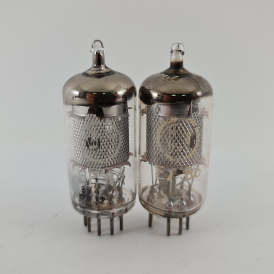2 X EF86 VALVO TUBE. 1960s PROD. MESH...