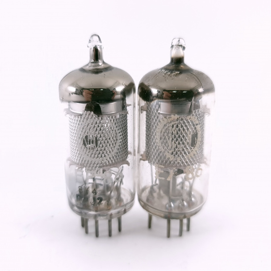 2 X EF86 VALVO TUBE. 1960s PROD. MESH...