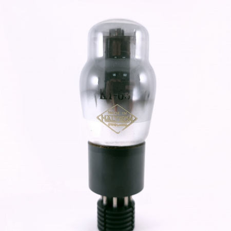 1 X KT63 HALTRON TUBE. 1950s USA PROD. BLACK PLATES. FLAT GETTER. 54. CH165