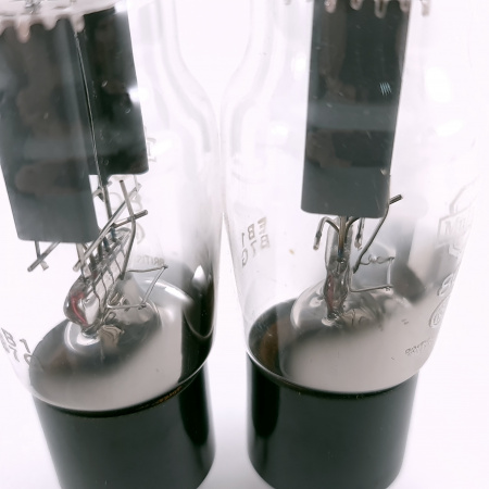 2 X 80 MULLARD TUBE. 1950s PROD. COPPER RODS. MATCHED PAIR. 62. CH165