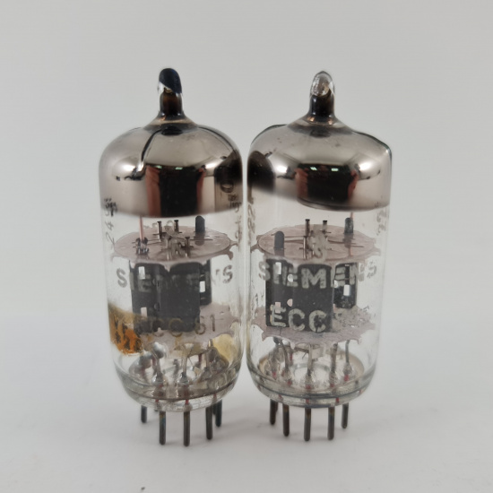 2 X ECC81 SIEMENS TUBE. 1960s PROD....