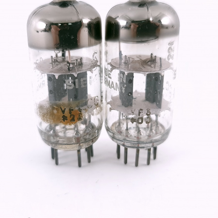 2 X ECC81 SIEMENS TUBE. 1960s PROD. USED. 85. CH165