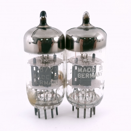 2 X ECC81 SIEMENS TUBE. 1960s PROD. USED. 85. CH165