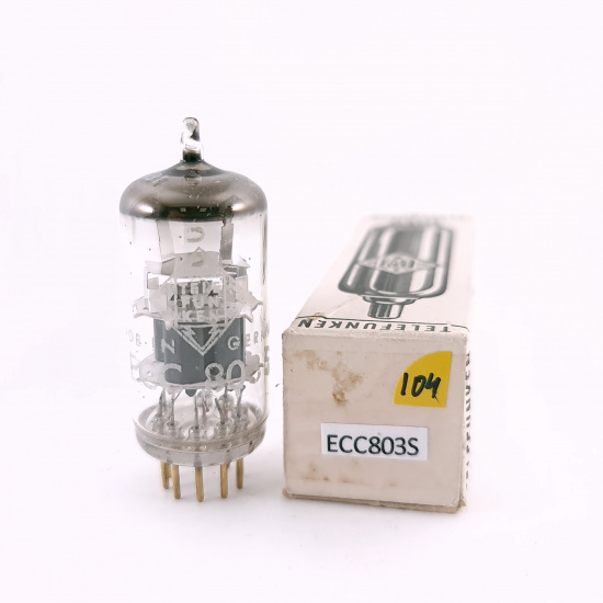 1 X ECC803S TELEFUNKEN TUBE. GOLD PIN. 104. CH165