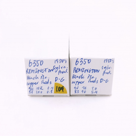 2 X 6350 TUBE. 1950s SYLVANIA PROD. BLACK PLATES. D-G. MATCHED PAIR. 109. CH165